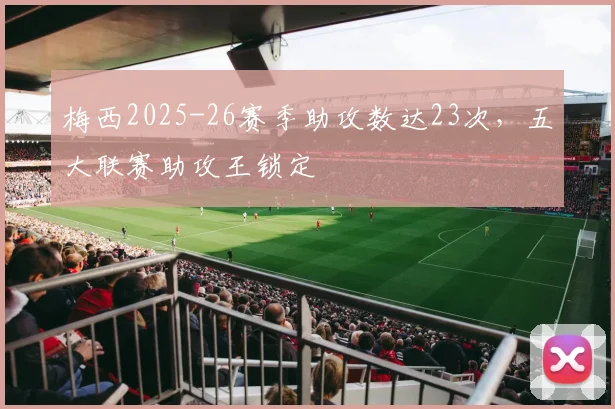 梅西2025-26赛季助攻数达23次，五大联赛助攻王锁定